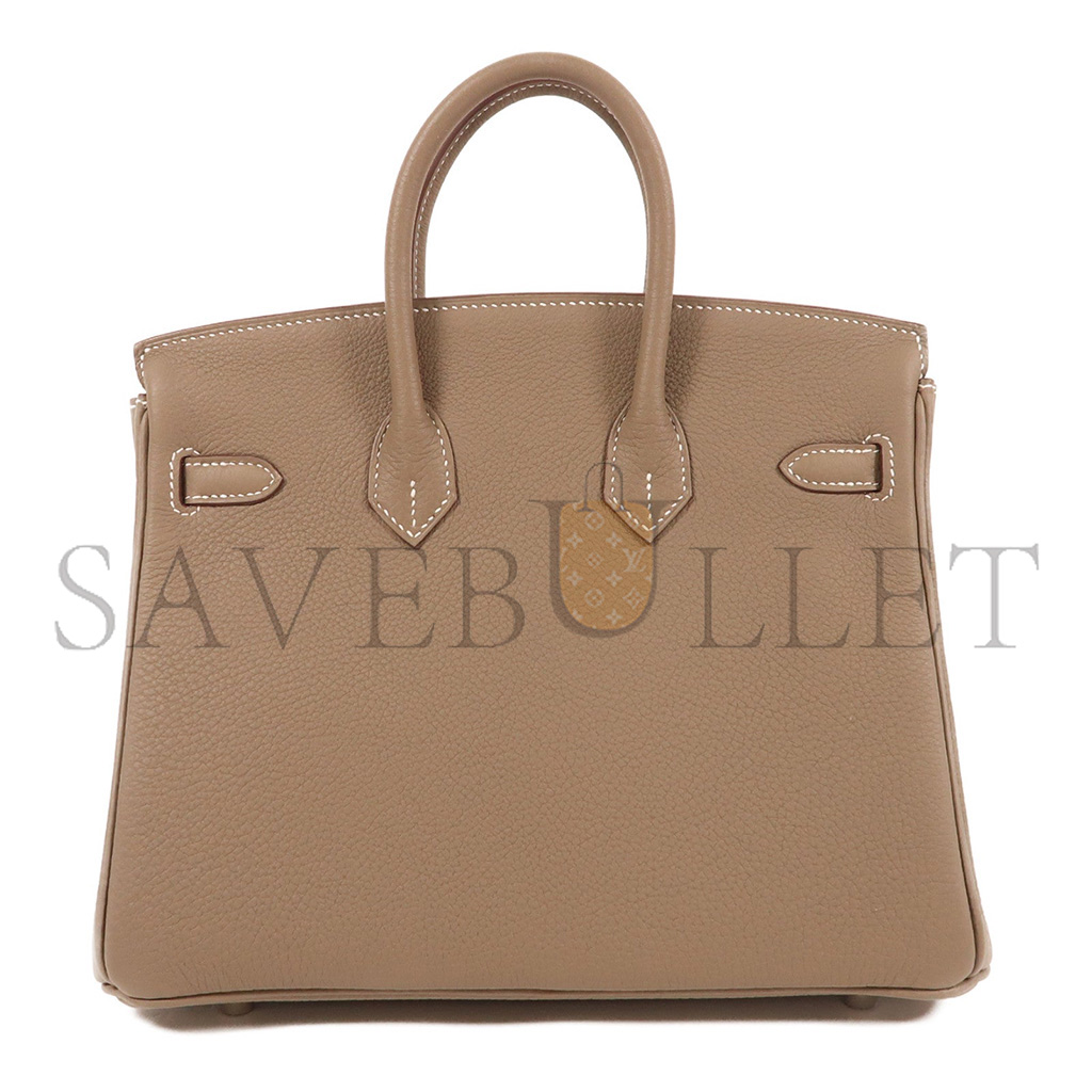 HERMES MASTER BIRKIN 25 SWIFT LEATHER ELEPHANT GREY GOLD BUCKLE 2161400204332 (25*20*13cm)